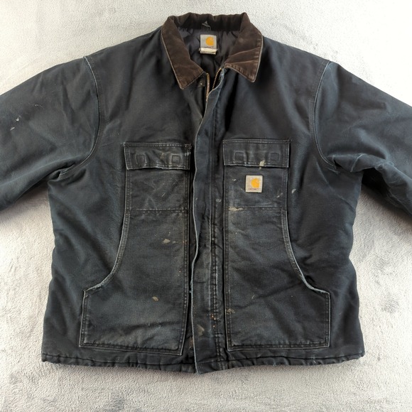 Carhartt Other - Carhartt C003 Jacket Mens 2XL Black Duck Canvas Work Coat Quilted Lined USA